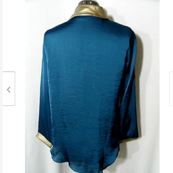 Nwt TEA N ROSE Satin Western Shirts button up top - Picture 8 of 8